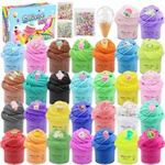 MASA PLASTYCZNA ZESTAW DO ROBIENIA SLIME GLUTÓW BUTTER 30 KOLORÓW AKCESORIA