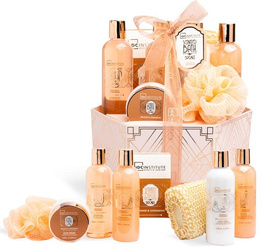 DUŻY ZESTAW PREZENTOWY KOSZ ŚWIĄTECZNY DO KĄPIELI CIAŁA KOSMETYKI SPA