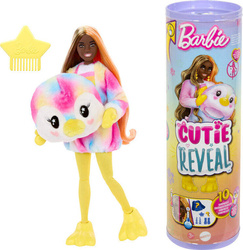 BARBIE CUTIE REVEAL KOLOROWE MARZENIA Lalka w kostiumie zwierzątka PINGIWN