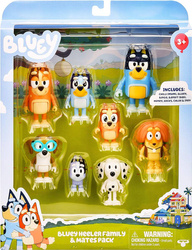 BLUEY BINGO ZESTAW 8 SZT FIGUREK FIGURKI Heeler Family & Mates 17199