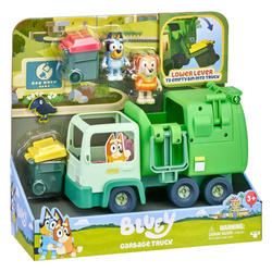 BLUEY ŚMIECIARKA ZESTAW ZE ŚMIECIARKĄ GARBAGE TRUCK BLUE BINGO FIGURKI