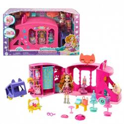 ENCHANTIMALS ZESTAW DOMEK AUTO MOBILNE STUDIO MODY+ LALKA KOTEK HPB34 