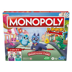 HASBRO GRA MONOPOLY JUNIOR 2W1 DWUSTRONNA PLANSZA POLSKA WERSJA F8562