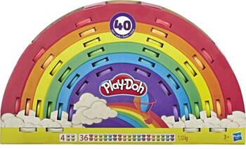 HASBRO PLAY DOH CIASTOLINA PLAY-DOH DUŻY ZESTAW TĘCZA 40 TUB