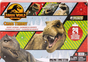 JURASSIC WORLD FIGURKI DNOZAURY CHAOS THEORY KALENDARZ ADWENTOWY 2024