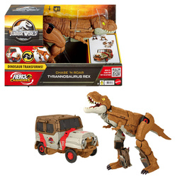 JURASSIC WORLD TYRANOZAUR T-REX TYRANOSAURUS 2W1 TRANSFORMUJĄCY AUTO HPD38