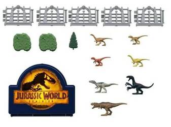 Jurassic World Minis Dinosaur Danger  Dinozaury Walizka w podróży ZESTAW