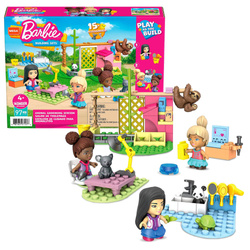 KLOCKI BARBIE MEGA BLOKS CONSTRUX SALON DLA ZWIERZĄT 97 EL GYH09