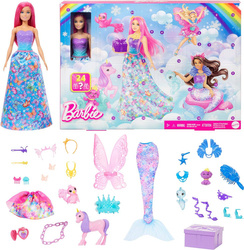 LALKA BARBIE DREAMTOPIA KALENDARZ ADWENTOWY 24 NIESPODZIANKI + LALKA lHRG90