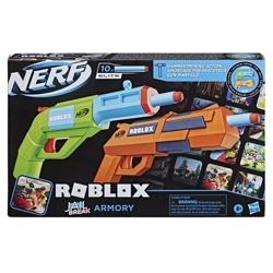 NERF ROBLOX DWIE WYRZUTNIE PISTOLET JAIL BREAK ARMORY Pistolety 10 STRZAŁEK