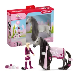 SCHLEICH ZESTAW JEŹDZIEC SOFIA KOŃ DUSTY Z WŁOSAMI KONIK 42584 