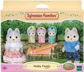 SYLVANIAN FAMILIES RODZINA PIESKÓW PIESKI HUSKY FIGURKI 05636