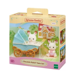 SYLVANIAN FAMILIES ZESTAW WÓZEK Z BLIŹNIAKAMI KRÓLIKI FIGURKI